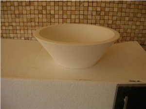 Beige Limestone Sink