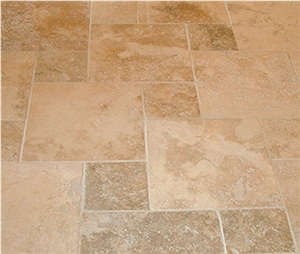 Rustic Travertine Tile Brushed, Chipped Edge