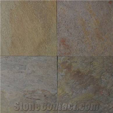 Multicolor Peacock Slate Slabs & Tiles
