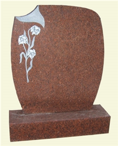 Red Granite Tombstone
