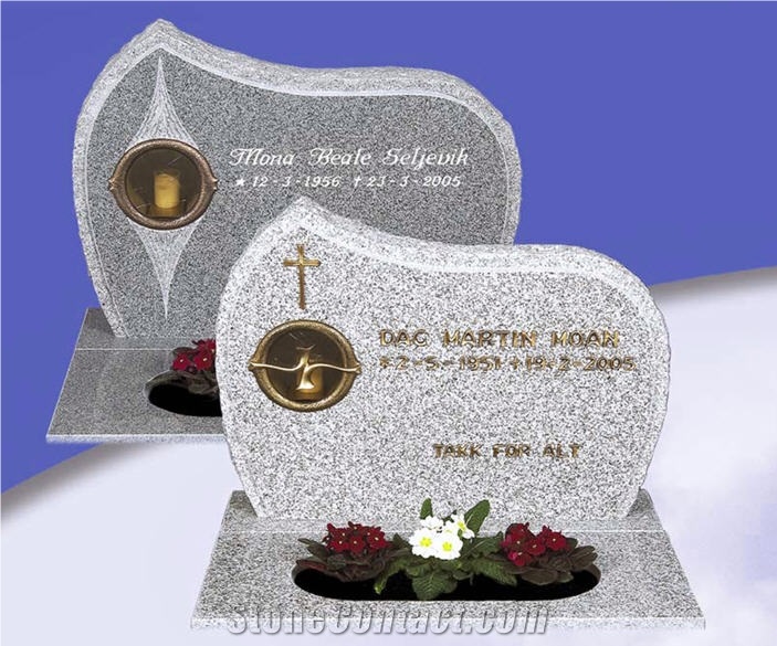 Kuru Grey Granite Tombstone