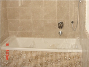 Jerusalem Antique Gold Bath Remodeling, Beige Limestone