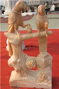 Beige Marble Animal Sculpture