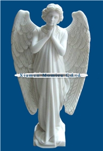 White Marble Angel Sculpture