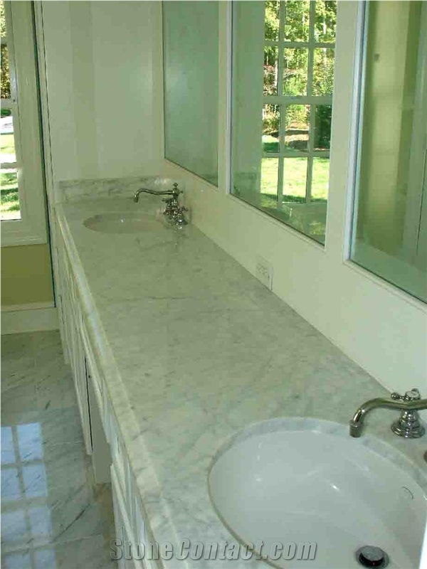 Bianco Carrara Marble Bath Top