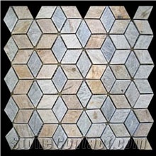 Mosaic Slate Stone - Yellow and White Color