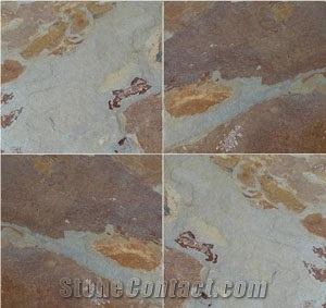 China Rust Slate Slabs & Tiles