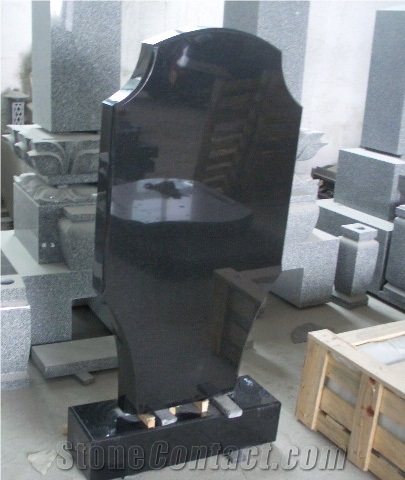 Black Granite Tombstone and Monument