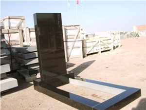 Black Granite Tombstone and Slabs