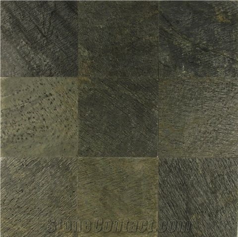 Deoli Green Slate Slabs & Tiles, India Green Slate