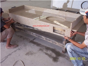 Yellow Granite Bathroom Vanity Top