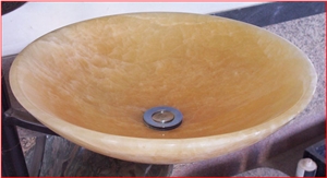 Honey Onyx Wash Basin,Sink, Honey Yellow Onyx Wash Basin