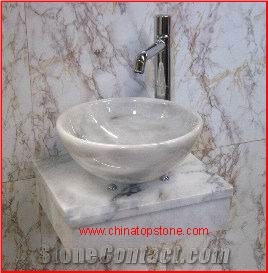 Prefabricated White Marble Basin