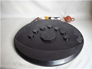 Chinese Black Granite Tea Tray