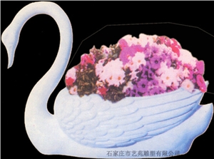 White Marble Flowerpot