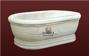 Bianco Carrara Marble Bathtub