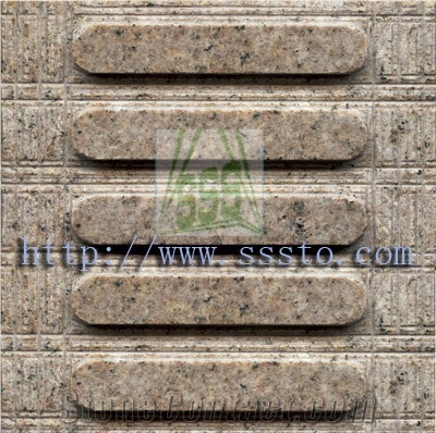 Blind Stone / Stone Paving Stone / Blind Stone, Red Granite Paving Stone