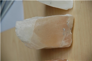 Translucent Peach Alabaster Block