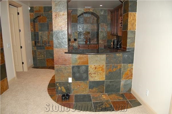 Multicolor Slate Kitchen Design