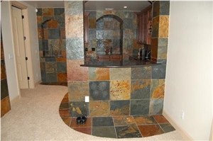 Multicolor Slate Kitchen Design