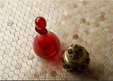 Beige Marble Mosaic Application
