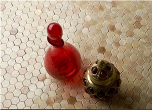 Beige Marble Mosaic Application