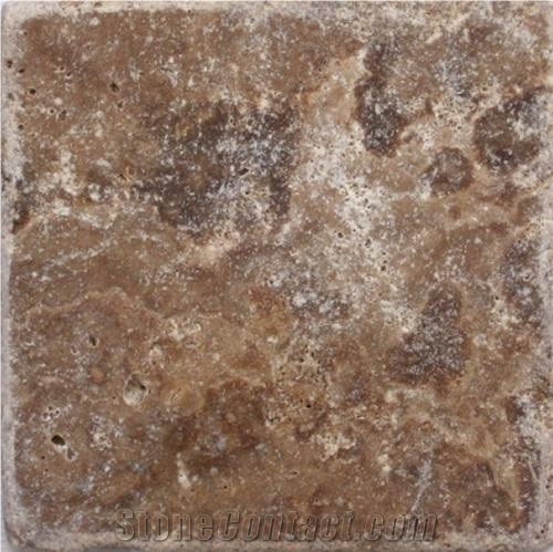 Iran Chocolate Travertine Tiles, Iran Brown Travertine