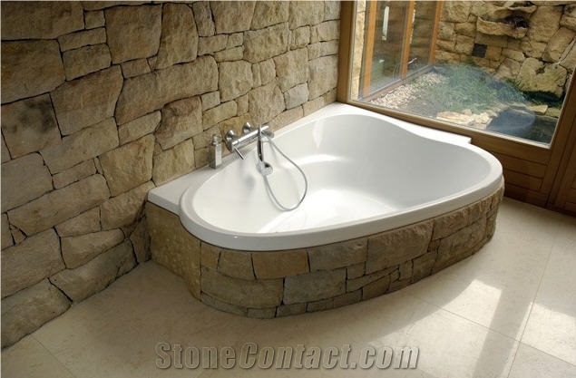 Beige Sandstone Mushroomed Wall Cladding