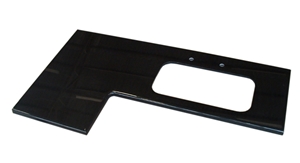 L Shape Absolute Black Granite Counter Top & Vanit