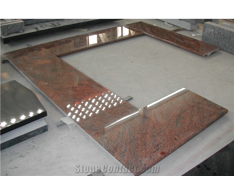 Multicolor Red Granite for Kitchen Countertop