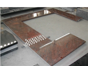 Multicolor Red Granite for Kitchen Countertop