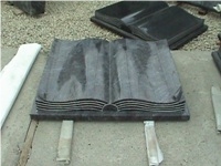 Black Granite Slant Monument Decoration
