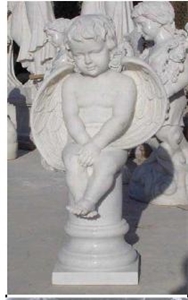 White Marble Angel Sculpture Figure Carving
