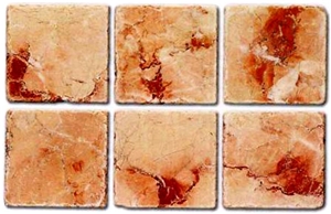 Fethiye Rose Marble Tumbled Tiles & Slabs, Red Polished Marble Floor Tiles, Wall Tiles