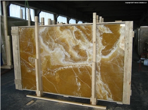 Amber Onyx Slab, China Yellow Onyx