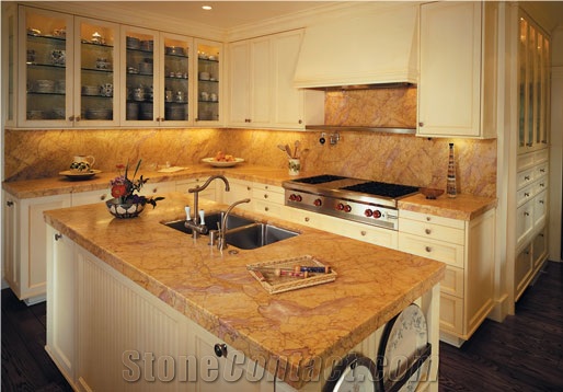 Giallo Siena Chiaro Countertop, Giallo Siena Medio Yellow Marble