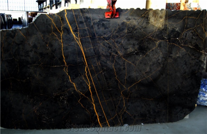 Nero Port Laurent Marble Slabs & Tiles, Morocco Black Marble