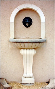 Beige Limestone Wall Fountain