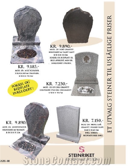 Granite Monuments, Tombstones