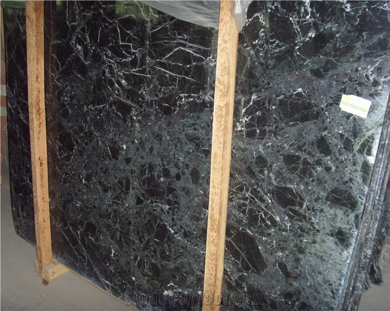 Dark Green Serpentine Marble Slabs & Tiles, Taiwan Green Marble