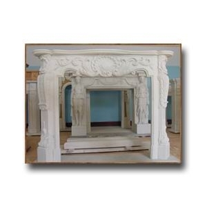 White Marble Fireplace Mantel