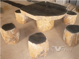 China Black Basalt Table Set