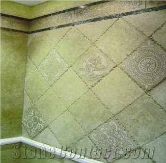 Engraving Wall Tiles on Teryesta Limestone
