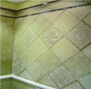 Engraving Wall Tiles on Teryesta Limestone