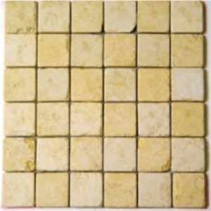 Sunny Yellow Marble Tumbled Mosaic