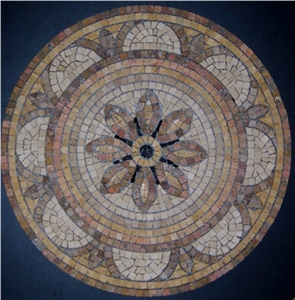 Caribe Travertine Mosaic Medallion