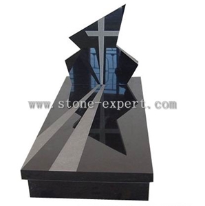 Black Granite Monument,Cross Tombstone