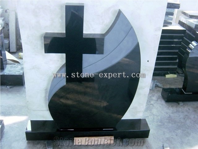 Black Granite Monuments,Cross Tombstone