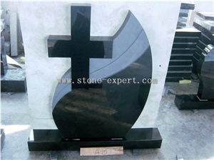 Black Granite Monuments,Cross Tombstone