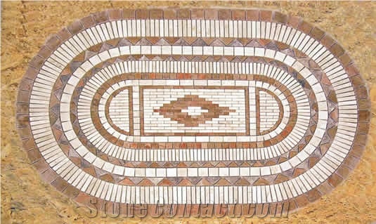 Travertine Mosaic Medallion Collection